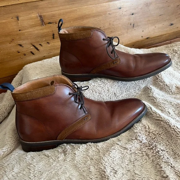 Florsheim Men's Brown Leather Lace-Up Shoes - Picture 12 of 14